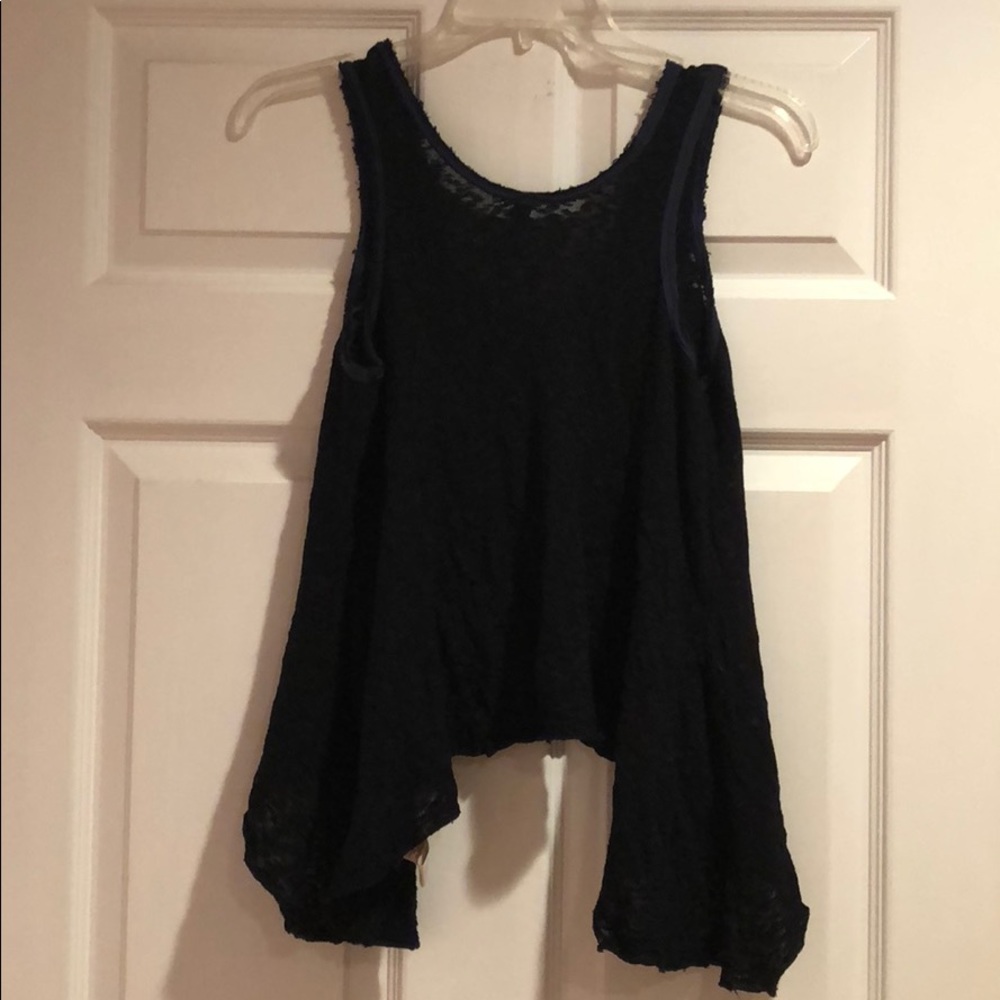 FREE PEOPLE FLOWY RUFFLE SLEEVELESS TOP - Picture 5 of 5